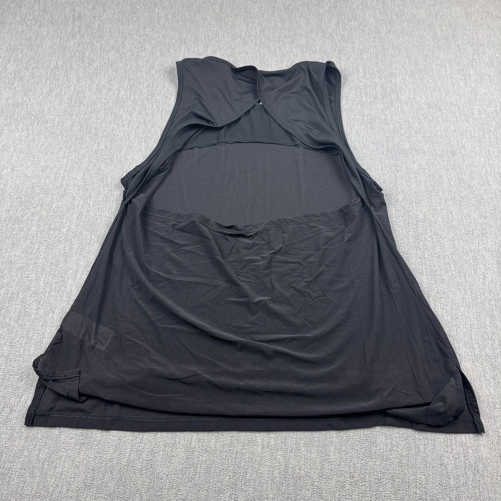 Gymshark Tank Top Women XL Black Mesh‎ Open Back Gym Workout  Active Running - Picture 8 of 9